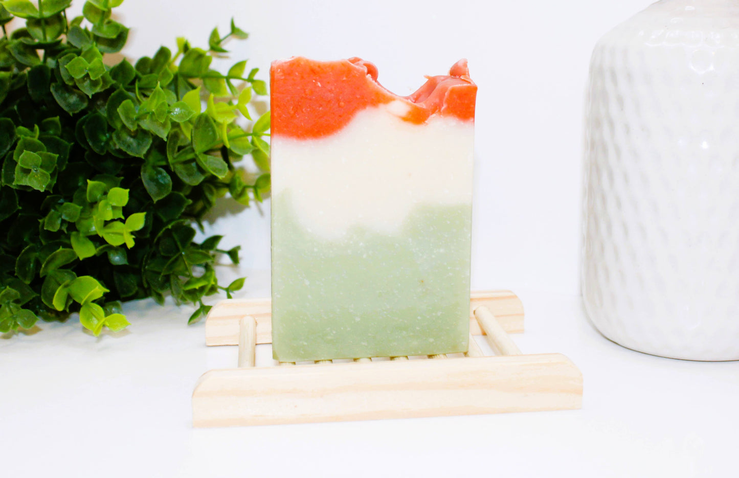 White Tea & Sage Soap Bar, Natural Handmade Clay Exfoliating - lavender and wild sage