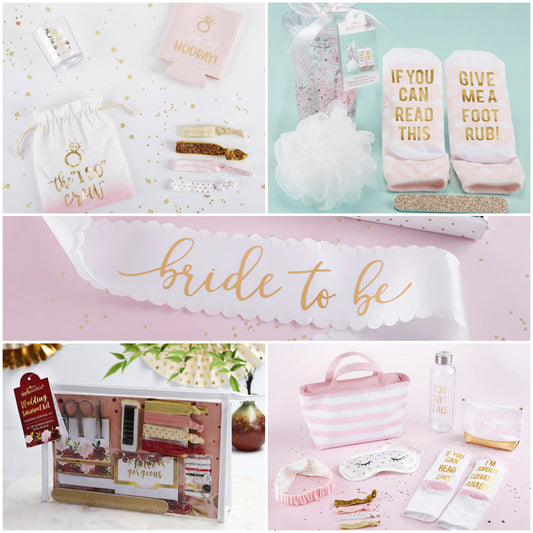 Kate Aspen Gift Sets - Bride, Maternity, Spa Kit, I do Crew, Wedding Survival, Bride to Be Sash