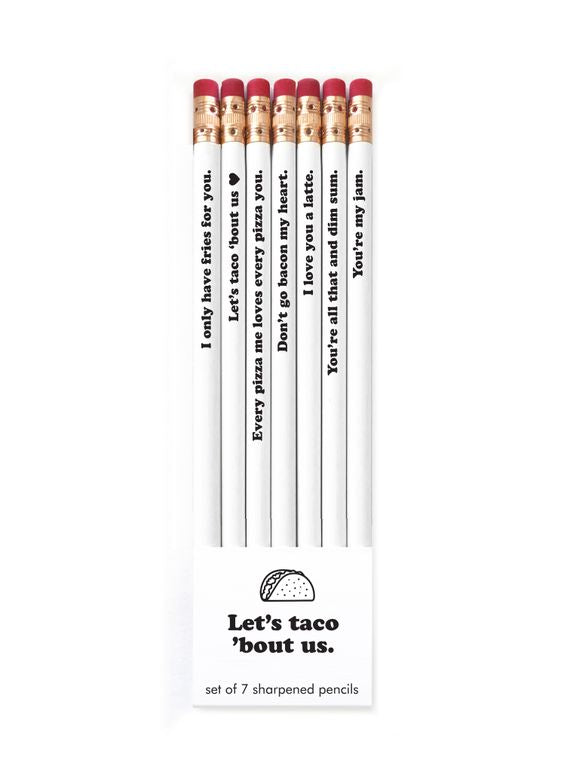 LET'S TACO 'BOUT US PENCIL SET by SNIFTY