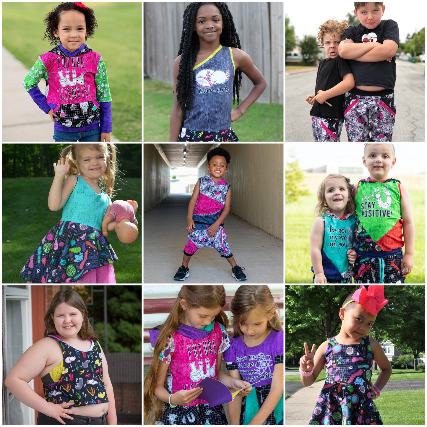 Round BB - Cotton Lycra Panels for Stem Kids & Axolotls - Retail