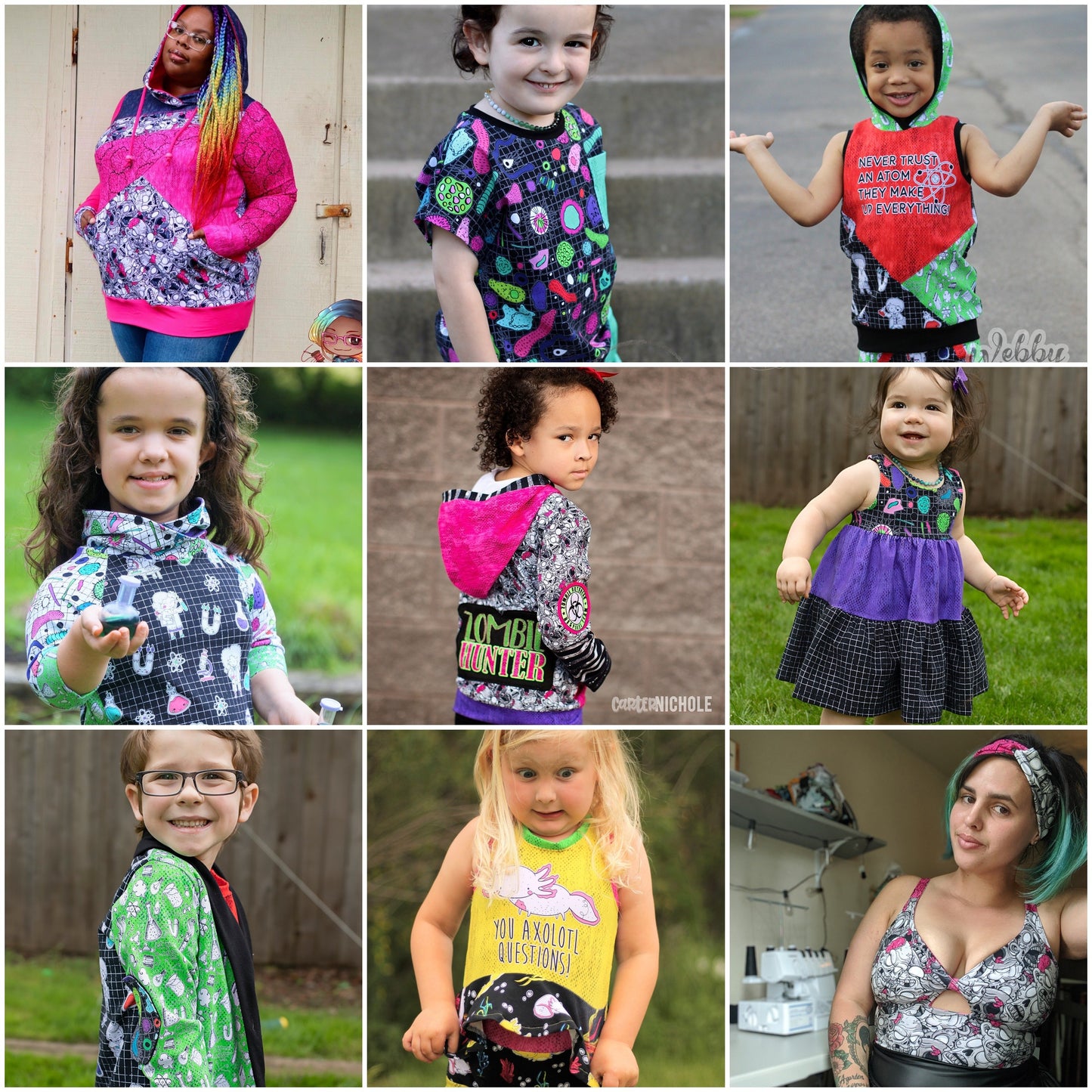 Round BB - Cotton Lycra Panels for Stem Kids & Axolotls - Retail
