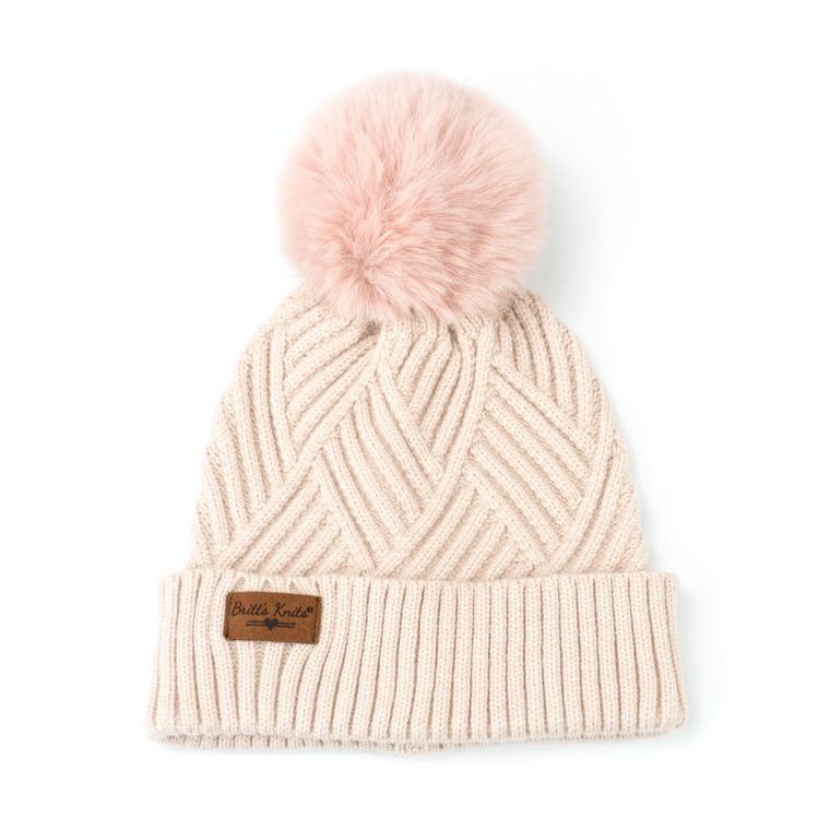 Pink Britt's Knits Super Poof Pom Hat Gift gift winter