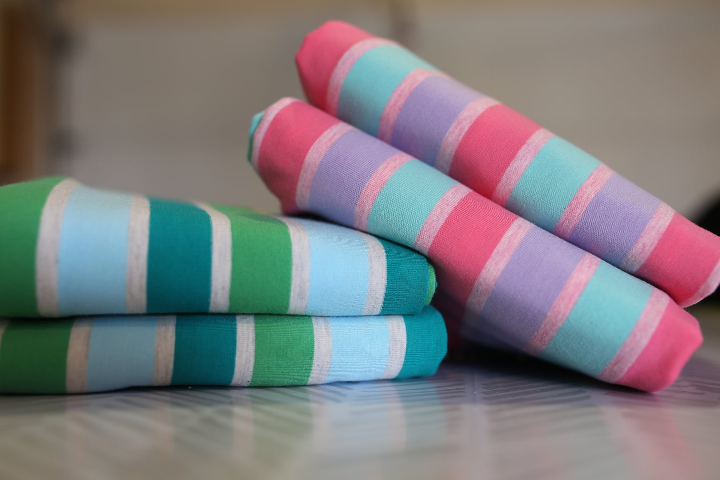 CLEARANCE Retail - Yarn Dyed Stripes -2 colors available - pink or blue