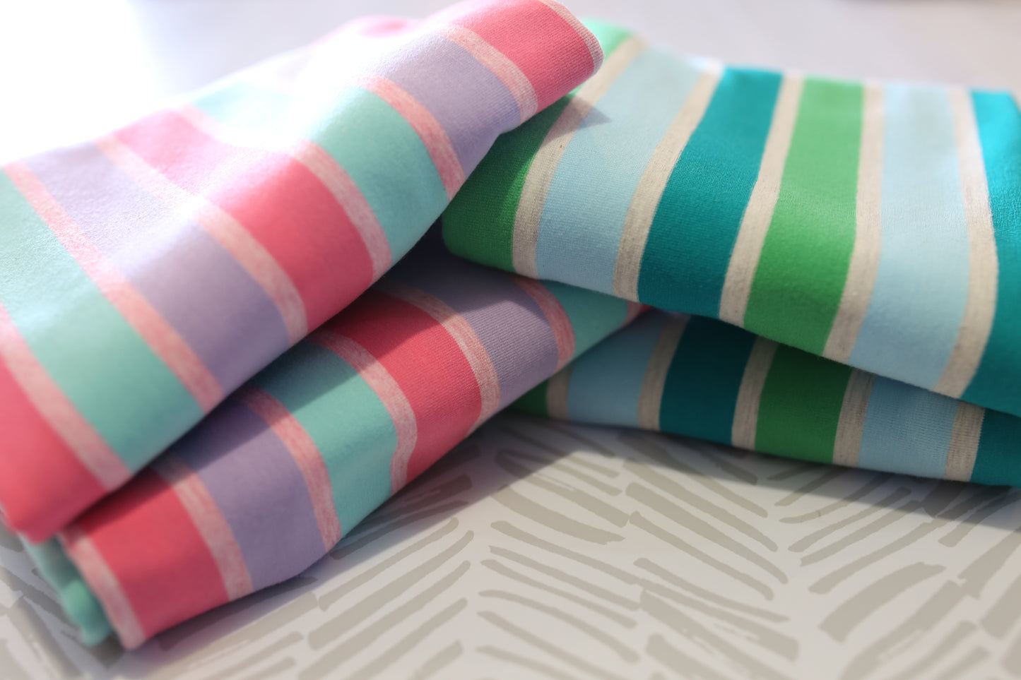 CLEARANCE Retail - Yarn Dyed Stripes -2 colors available - pink or blue