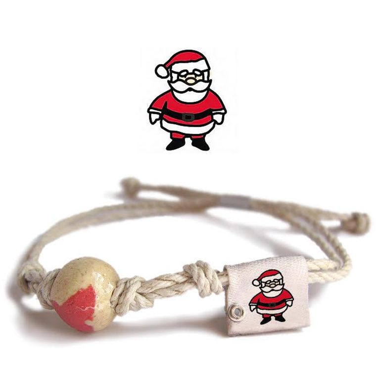 Red Christmas Santa Claus by Earth Bands - bracelet gift