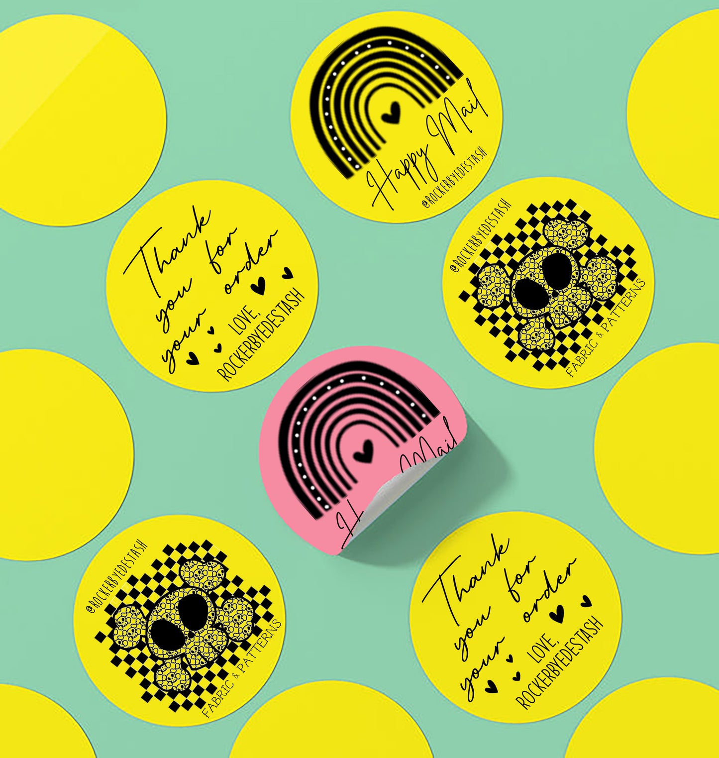 Custom CIRCLE Thermal Stickers - Choose your design and color - Sticker Swag