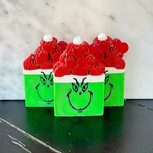 Mr. Grinch Soap - Handmade Soap - Cold Process Soap - Homemade Soap Bar by Taylor Made Soaps