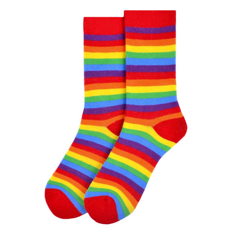 Women's Rainbow Striped Novelty Socks - LNVS19432 by Selini NY