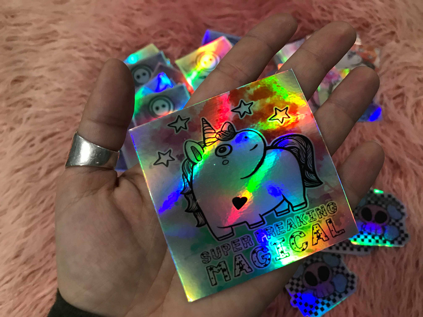 Holographic Vinyl Stickers - Swag - 3x3 ready to ship w/ orders
