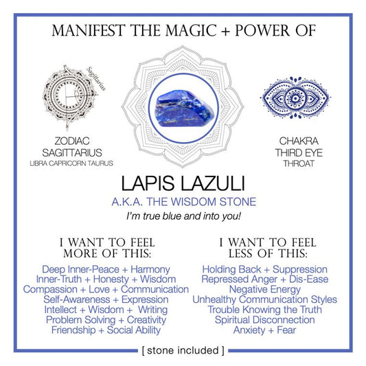 Manifest The Magic + Power of Your Crystal Lapis Lazuli by Warm Human - crystals gift