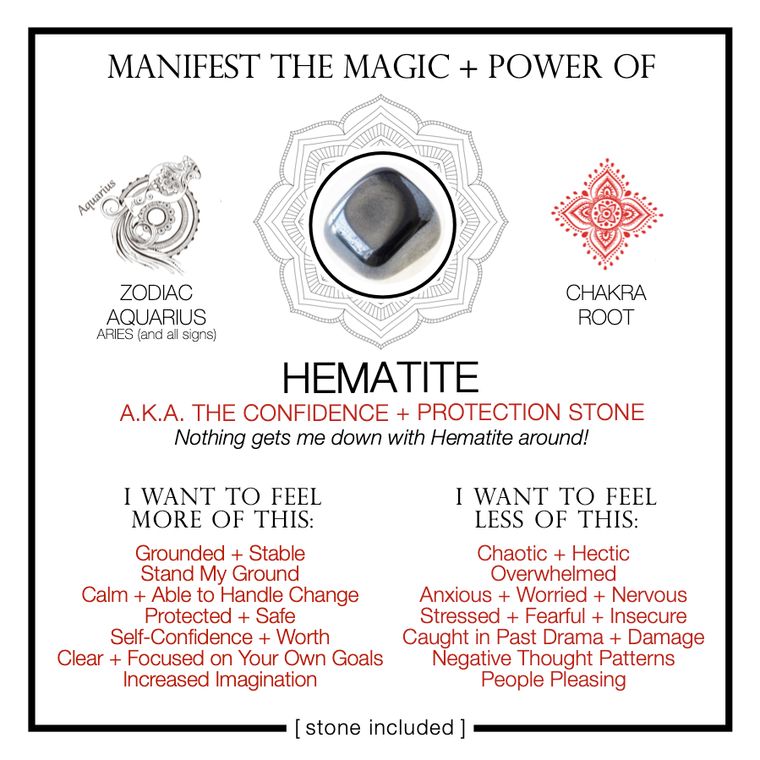 Manifest The Magic + Power of Your Crystal Hematite by Warm Human - crystals gift