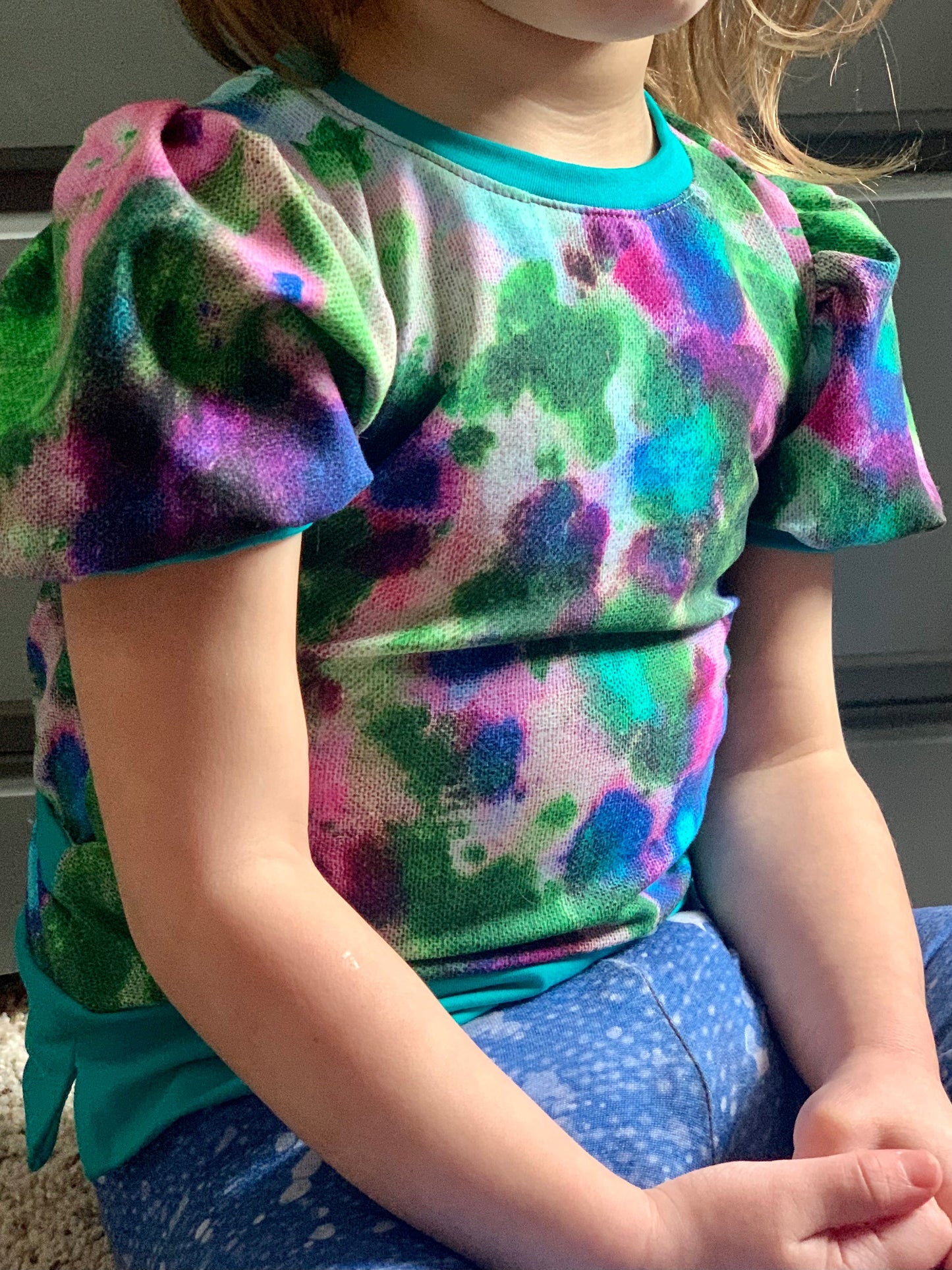 Bamboo Lycra - Ice Dye Prints - Fabric RETAIL Round WW by the yard