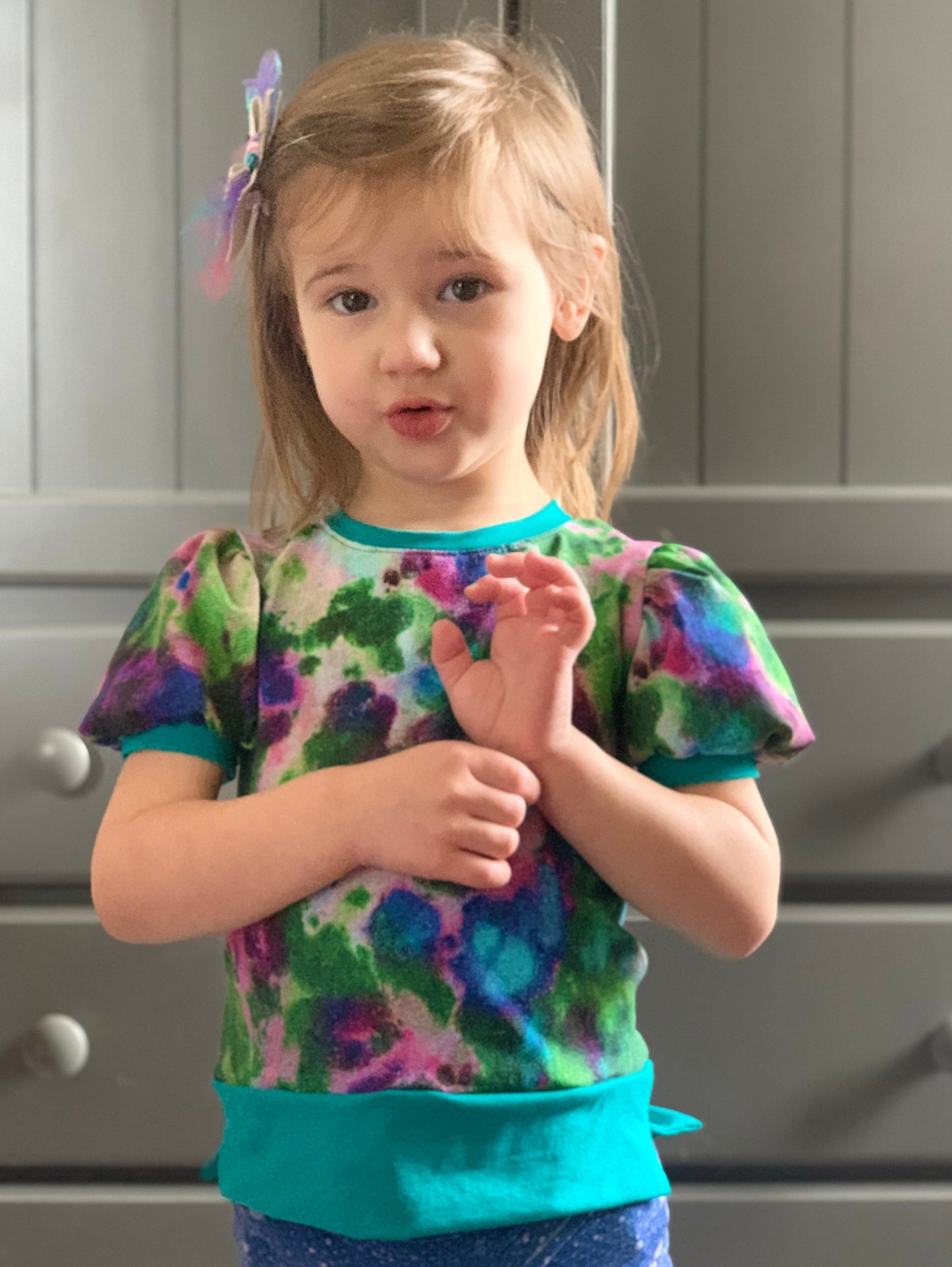Bamboo Lycra - Ice Dye Prints - Fabric RETAIL Round WW by the yard