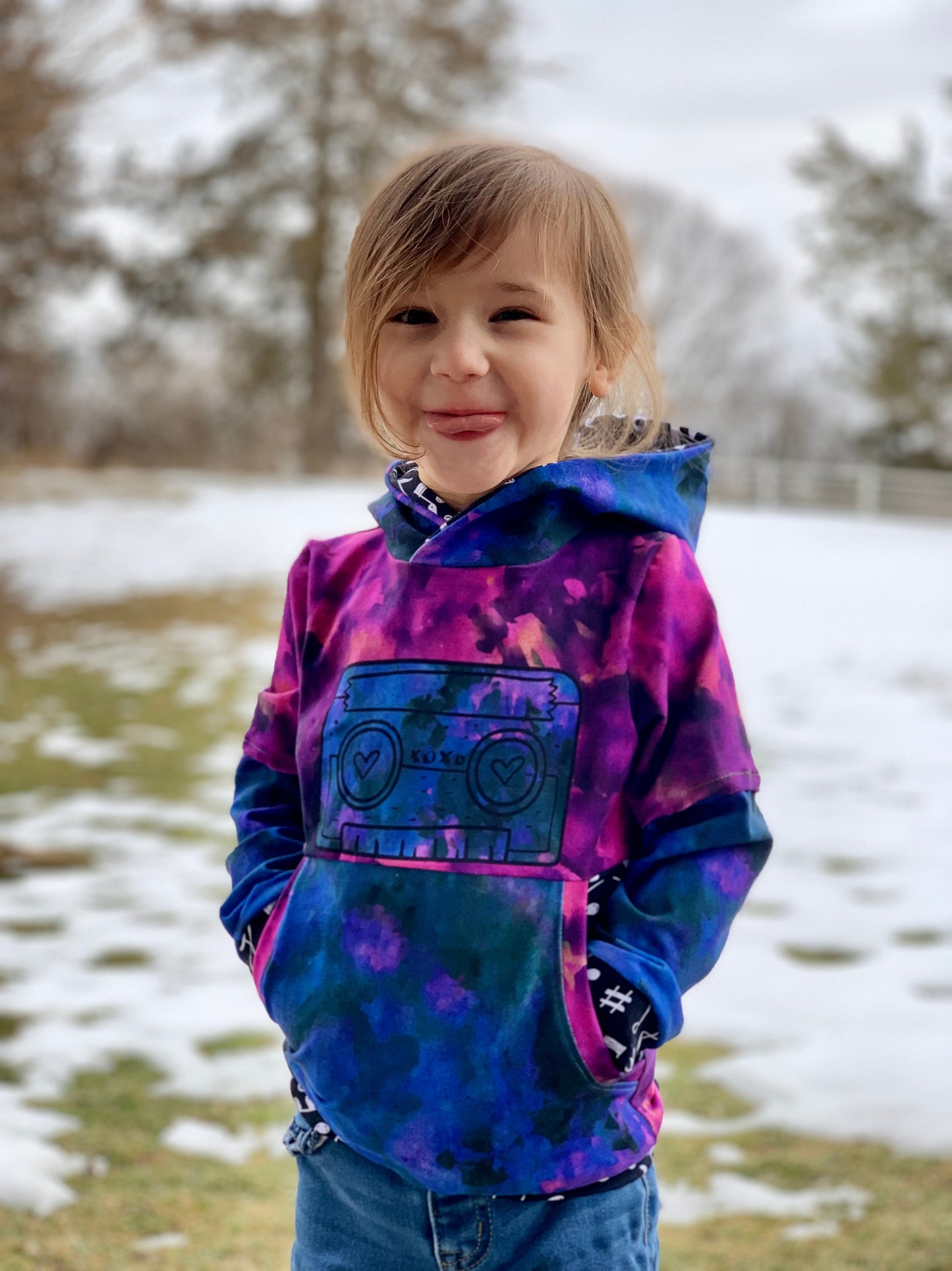 Bamboo Lycra - Ice Dye Prints - Fabric RETAIL Round WW by the yard