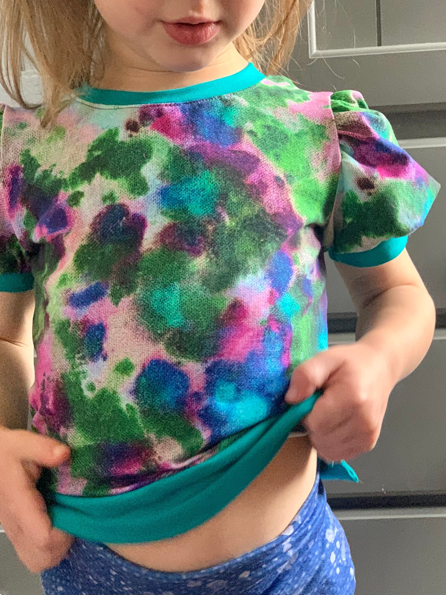 Bamboo Lycra - Ice Dye Prints - Fabric RETAIL Round WW by the yard