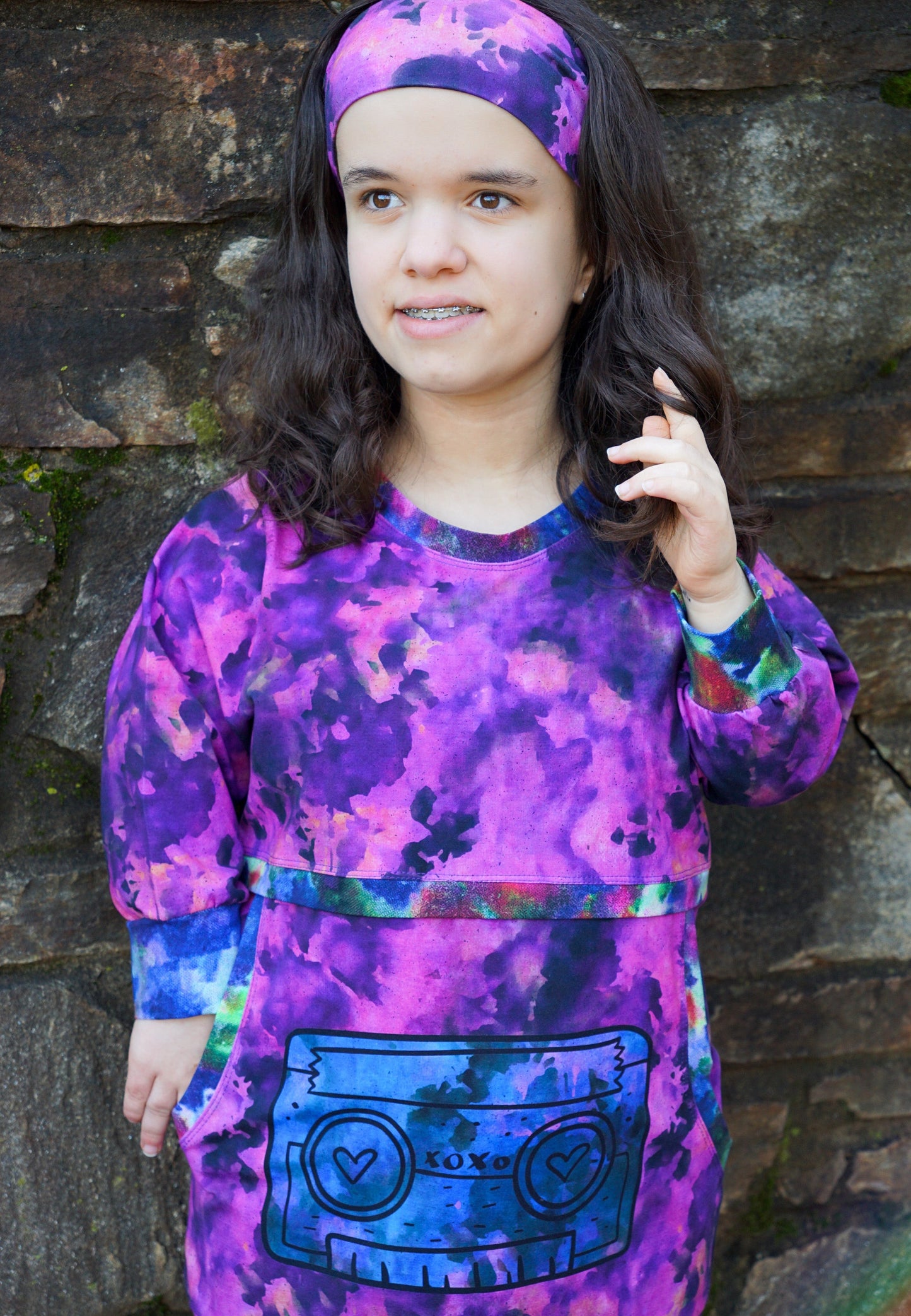 Bamboo Lycra - Ice Dye Prints - Fabric RETAIL Round WW by the yard