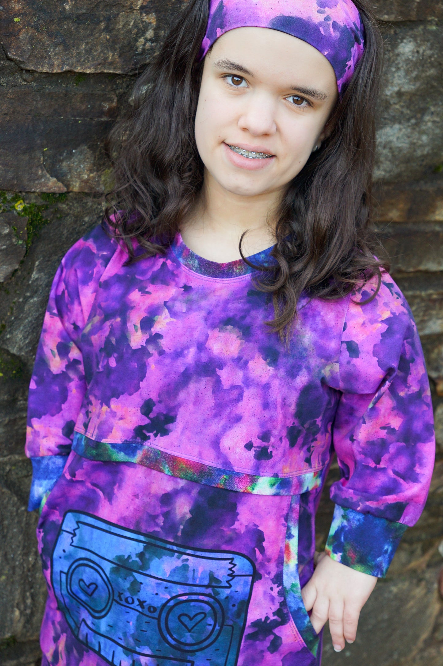 Bamboo Lycra - Ice Dye Prints - Fabric RETAIL Round WW by the yard