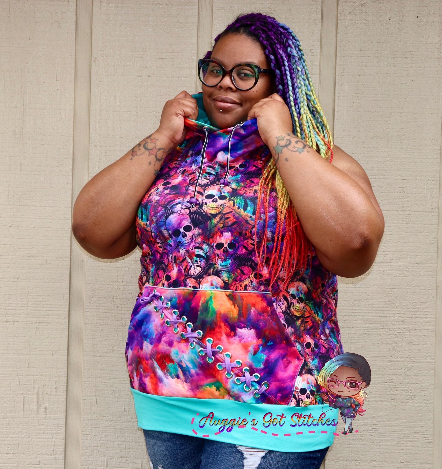 Cotton Woven - Round FF - all main prints and FH sets are listed here - monstera skulls, powder rainbow, neutral skulls, hearts, rainbows and more! Retail