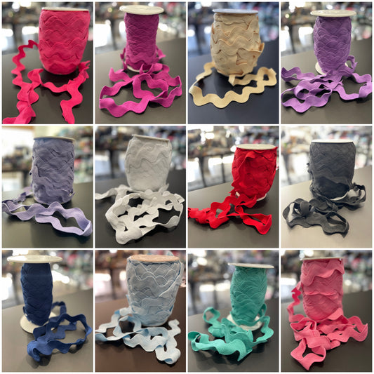 DoorBuster Ric Rac - Poly 1 3/8" Jumbo - multiple colors to choose from 1 yard for $1