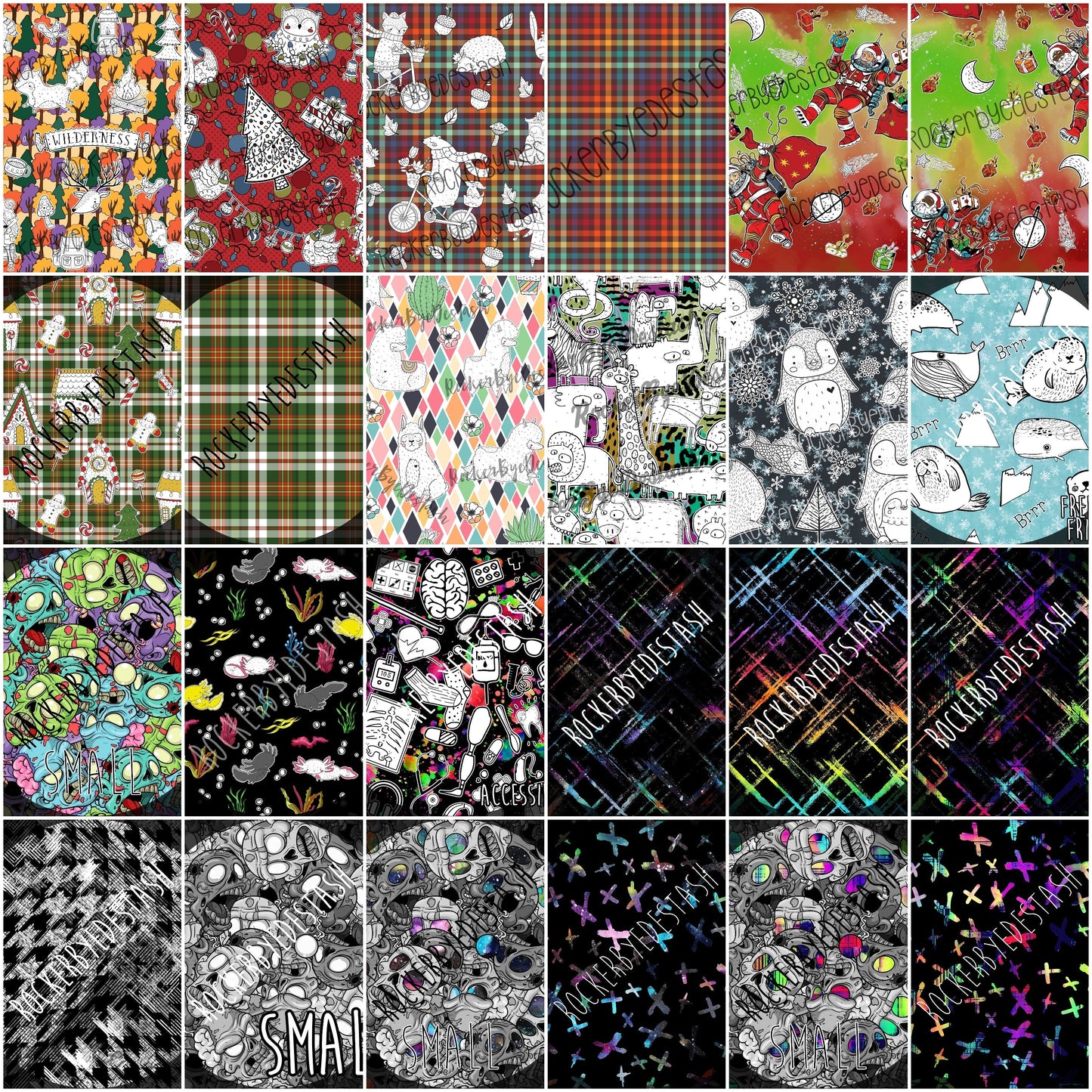 Minky - Round TT Holiday Winter Fall and Rerun Prints Retail