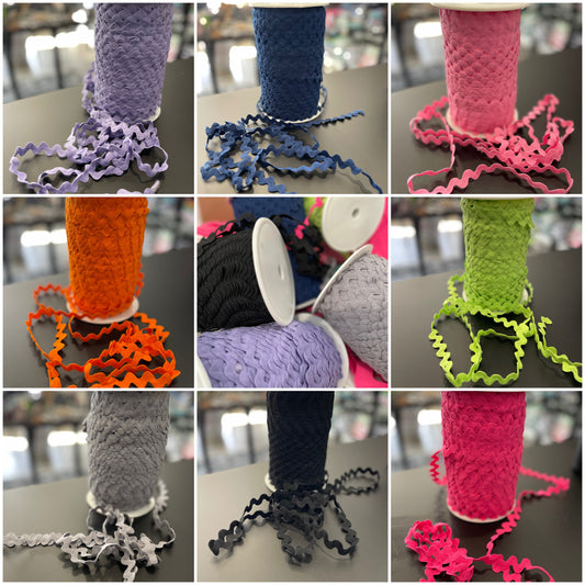 DoorBuster Ric Rac - Poly 3/4" - multiple colors to choose from 2 yards for $1