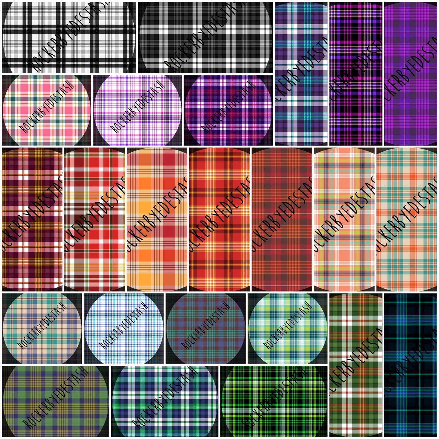 Round MM - Flash Plaid Fabric - Athletic Sport Lycra - Retail all choices here