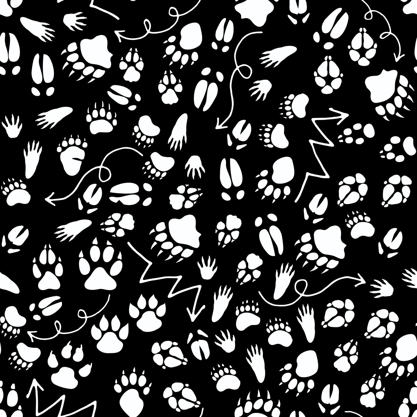 French Terry ACCENT prints - Retail -  1 yard per quantity Coordinate designs Black and white
