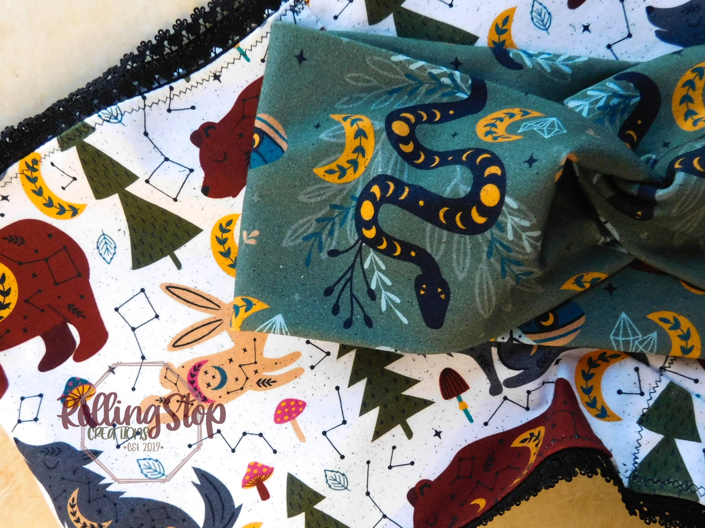 Minky - Round OO - Skulls & Shrooms, Magical Forest, New Wilderness & Hedgies - Fabric Retail