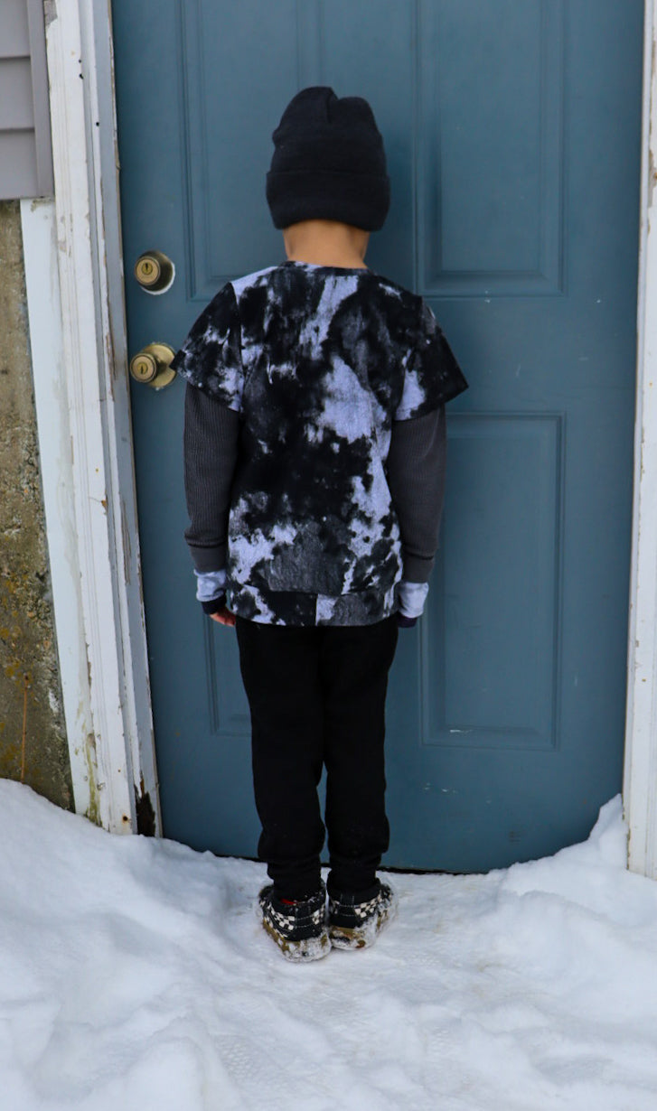 Bamboo Lycra - Ice Dye Prints - Fabric RETAIL Round WW by the yard