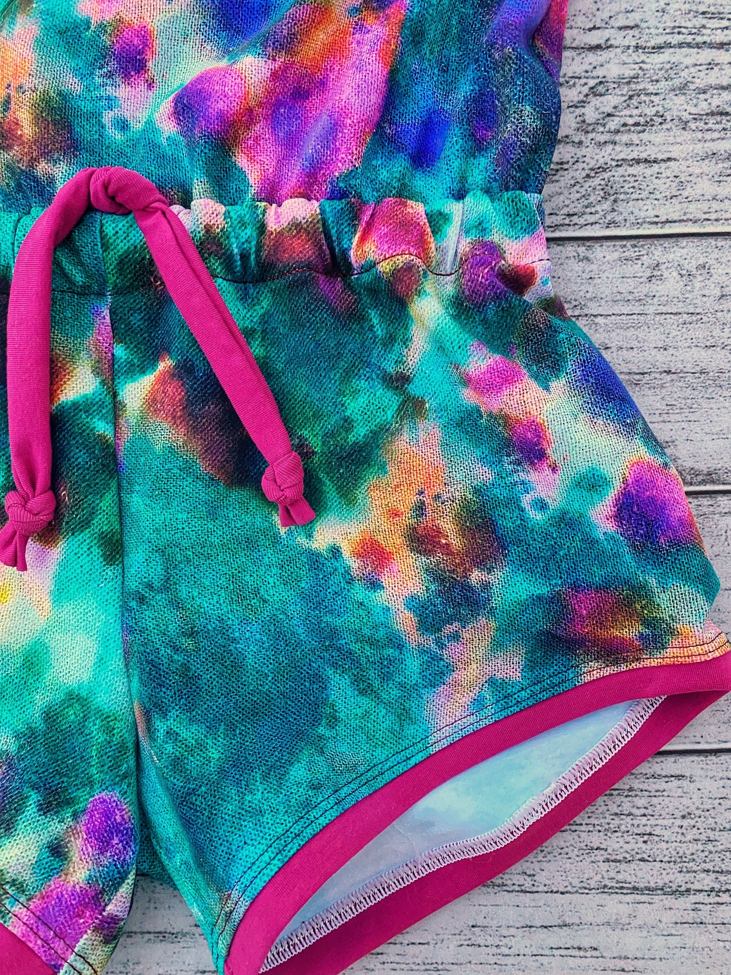 Bamboo Lycra - Ice Dye Prints - Fabric RETAIL Round WW by the yard