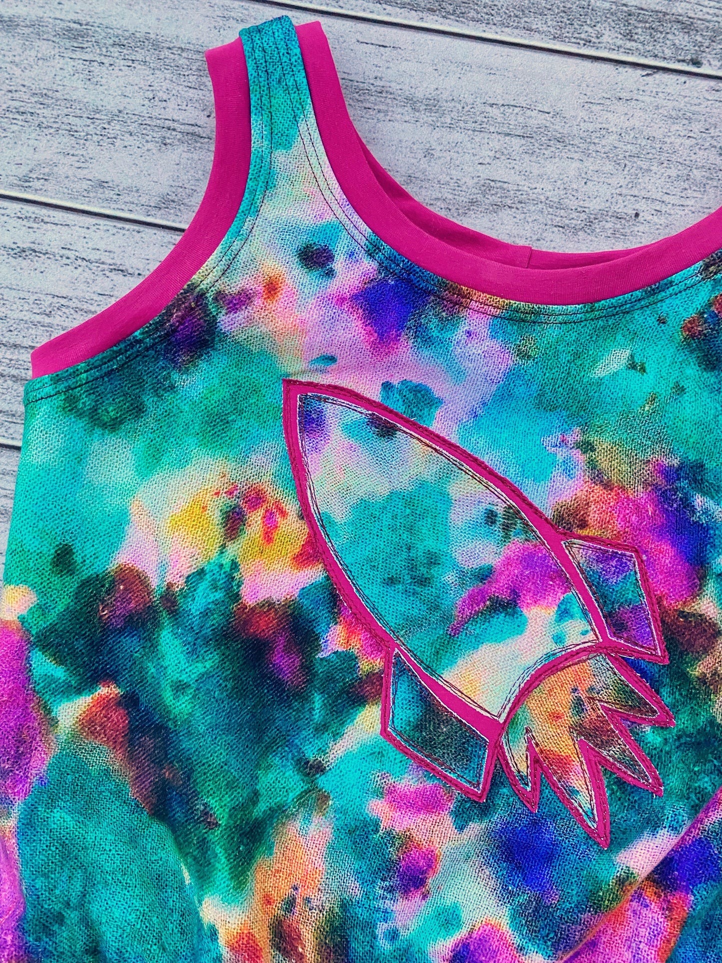 Bamboo Lycra - Ice Dye Prints - Fabric RETAIL Round WW by the yard
