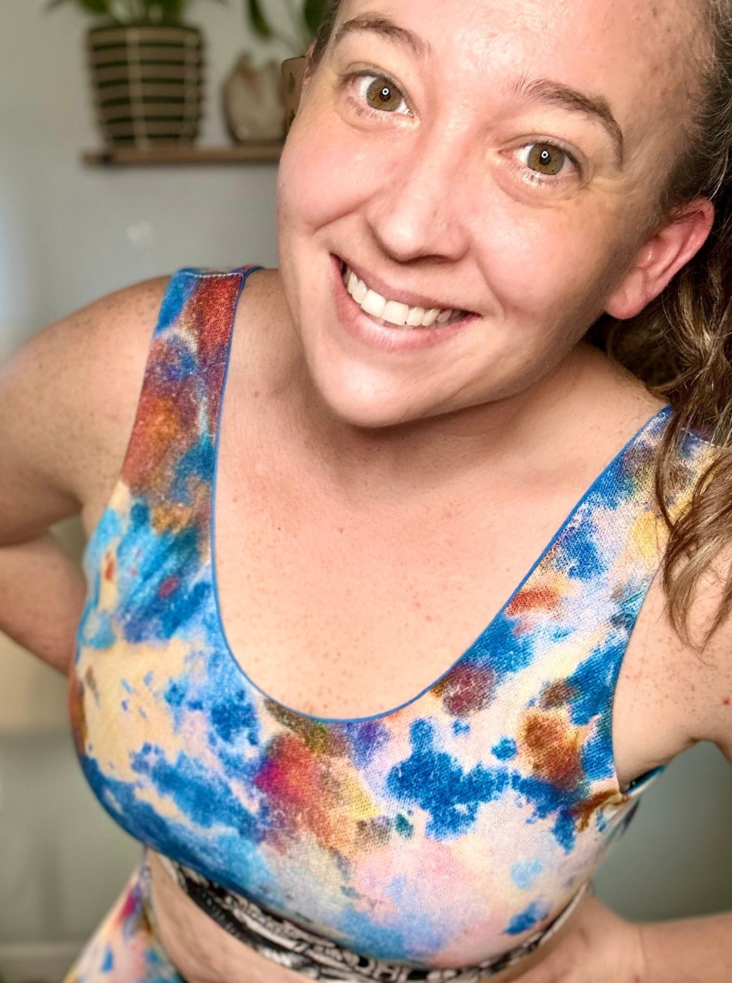 Bamboo Lycra - Ice Dye Prints - Fabric RETAIL Round WW by the yard