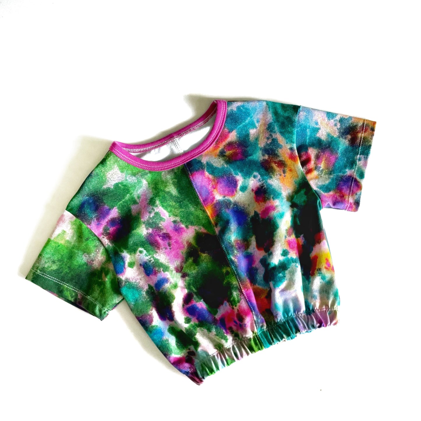 Athletic Sport Lycra - Ice Dye Prints - RETAIL Fabric Round WW by the yard