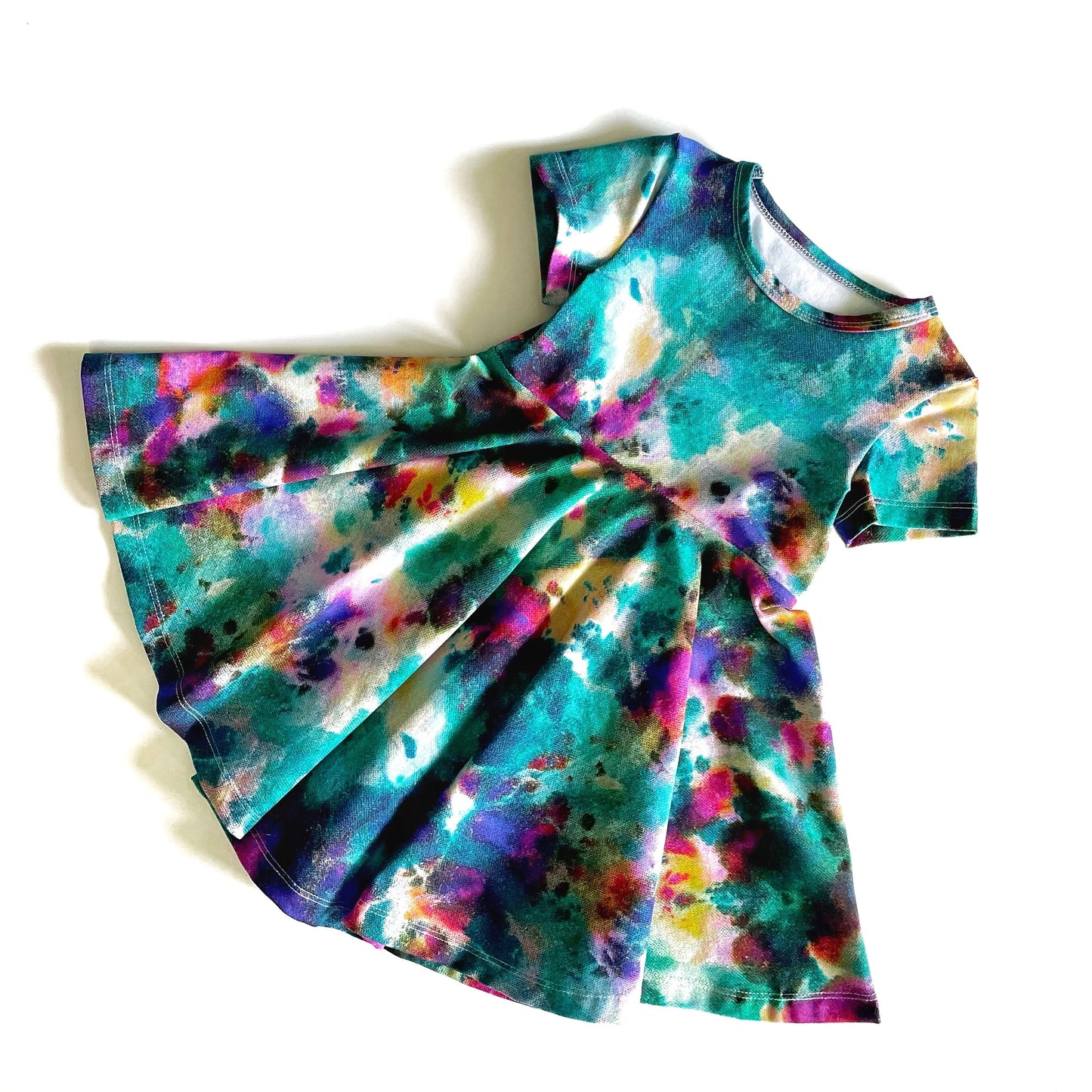 Bamboo Lycra - Ice Dye Prints - Fabric RETAIL Round WW by the yard