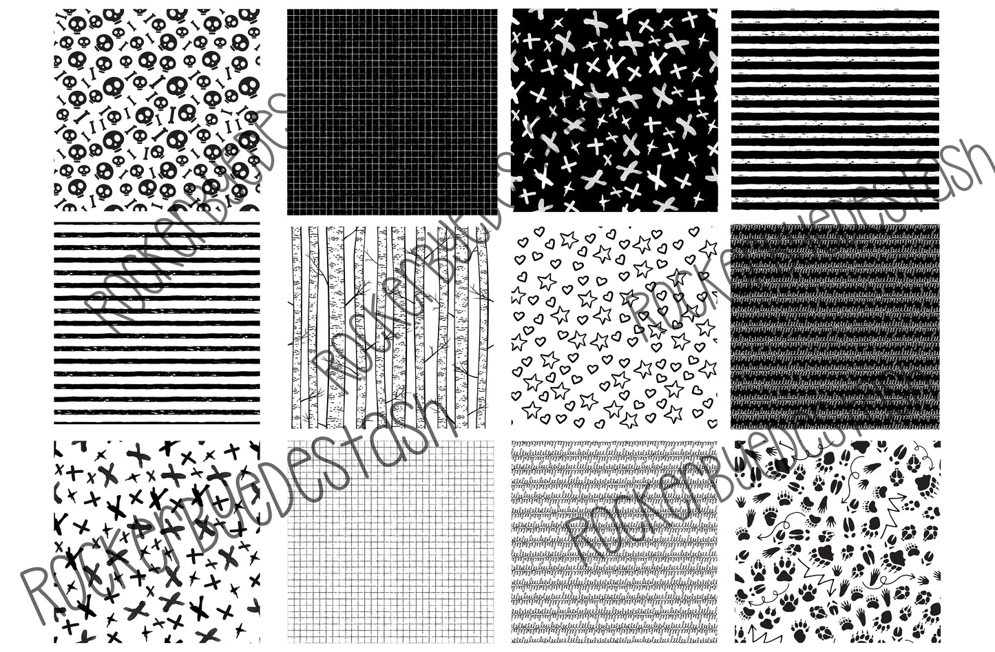 RETAIL - 12 squares per yard - double gauze scrap pack - 10 to choose from