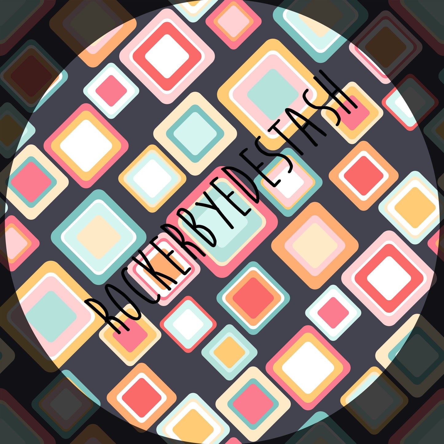 Minky Fabric - Retail - Round GG - Retro Flash Round