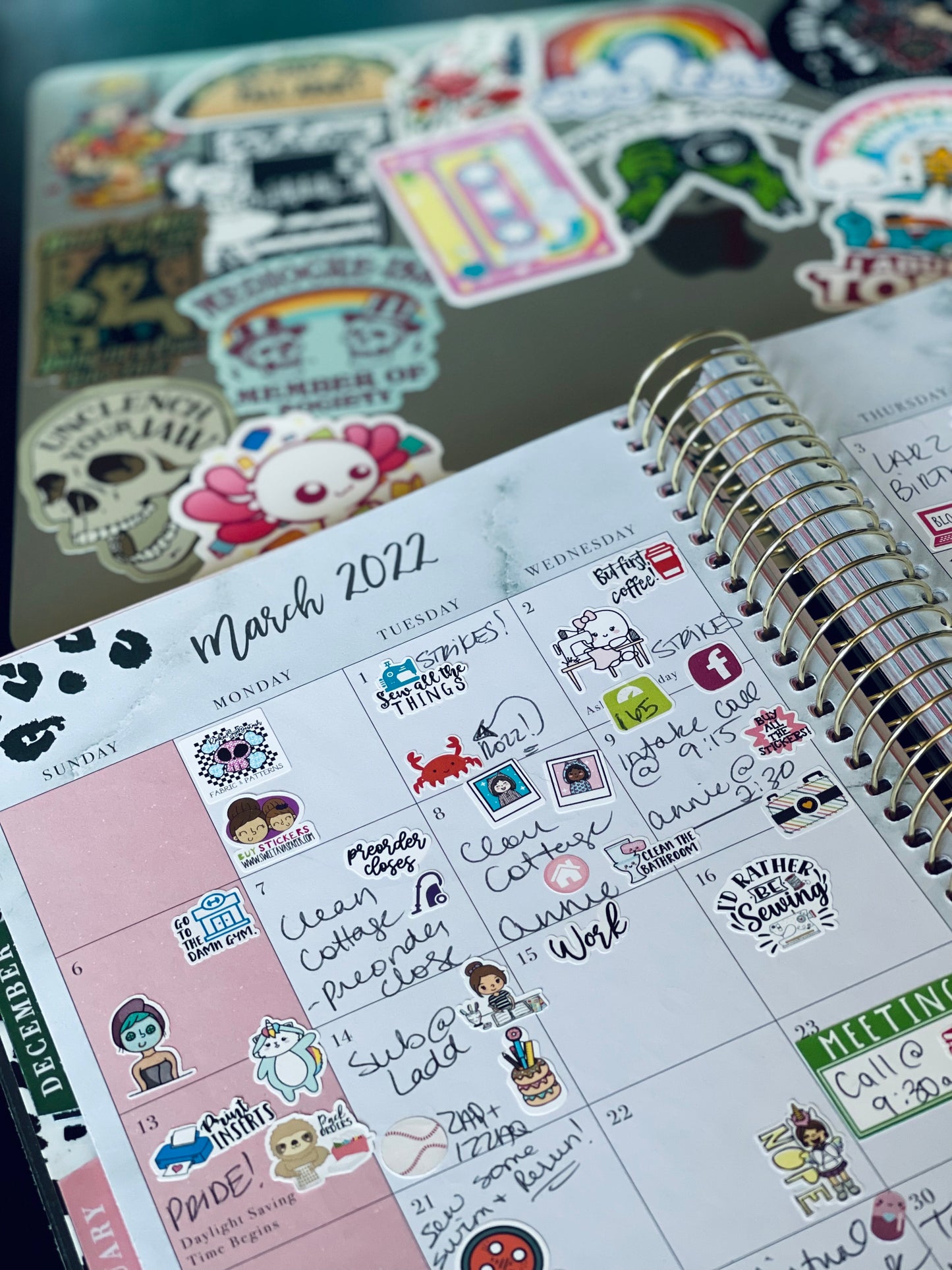 Sewing Paper Pad To Do List and Sticker Sheet - RockerByeDestash Exclusive Swag