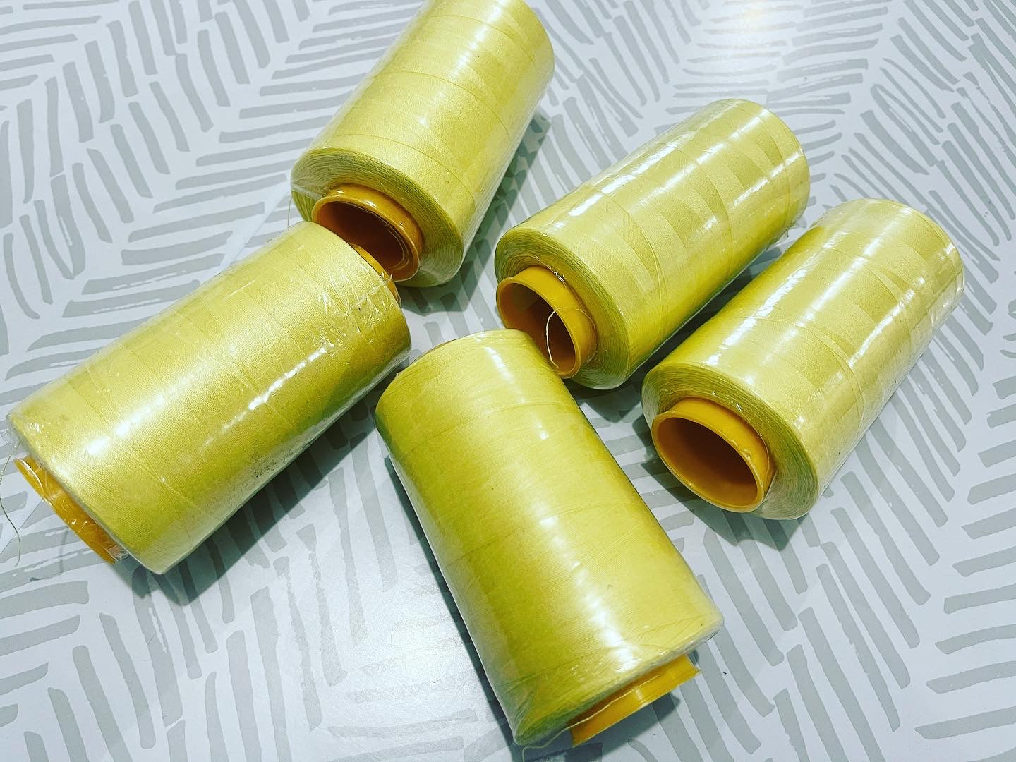 yellow serger sewing thread