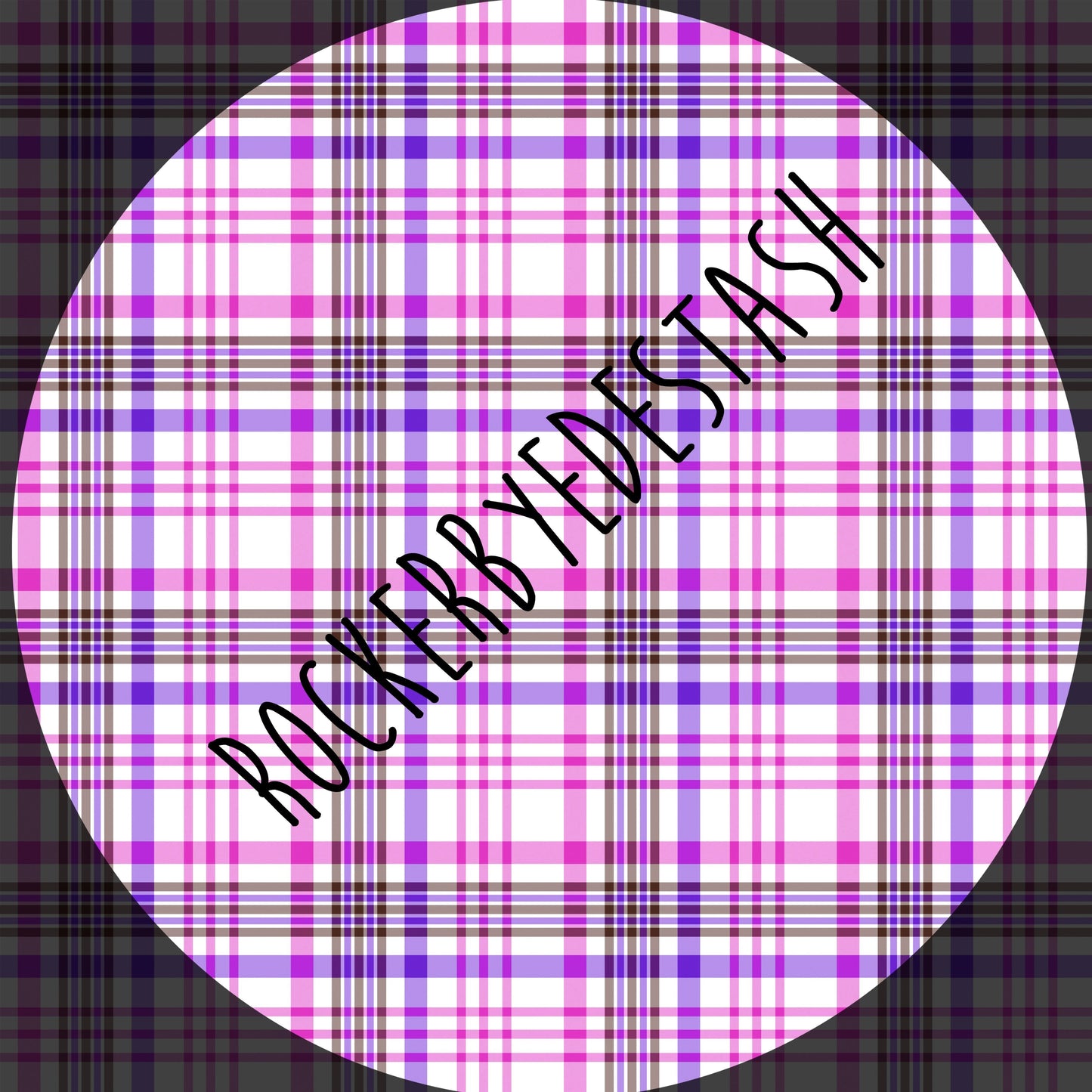 Round MM - Flash Plaid Fabric - French Terry - Retail all choices here