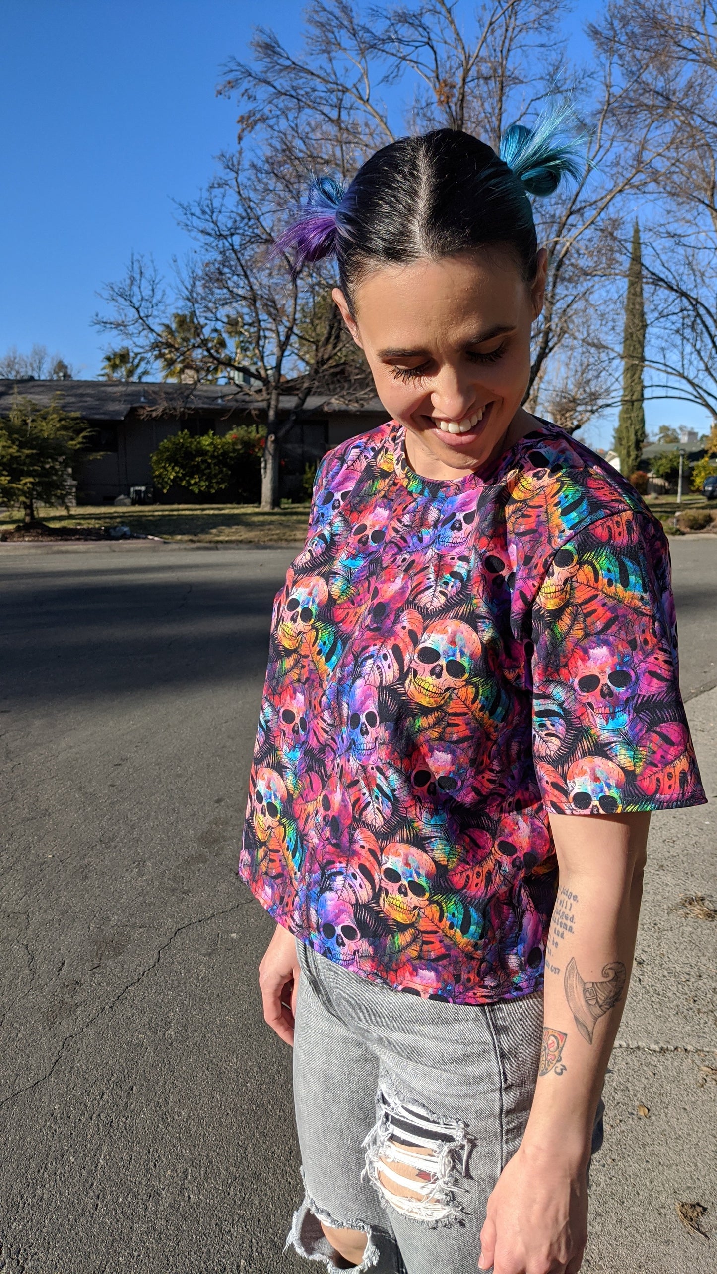 Cotton Lycra - Round FF - all main prints and FH sets are listed here - monstera skulls, powder rainbow, neutral skulls, hearts, rainbows and more! Retail