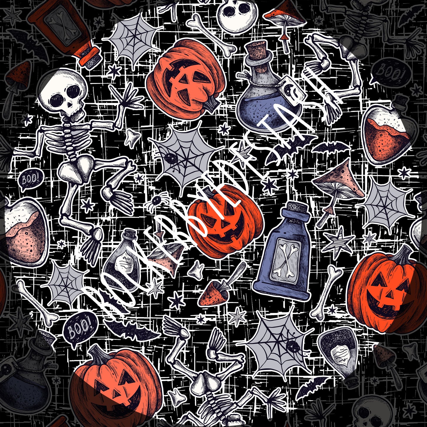 Minky - Round JJ Preorder - Halloween Prints - Zombies, Bats, and more