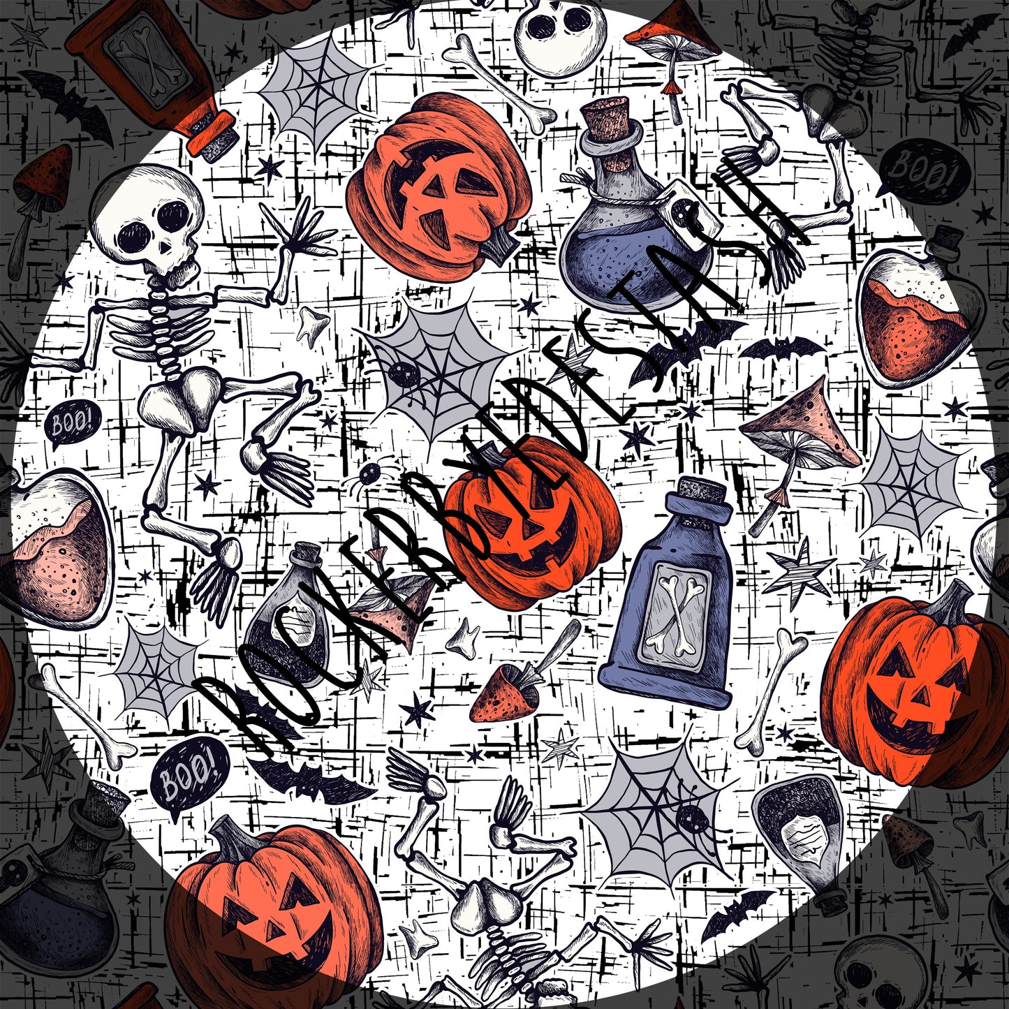 Minky - Round JJ Preorder - Halloween Prints - Zombies, Bats, and more