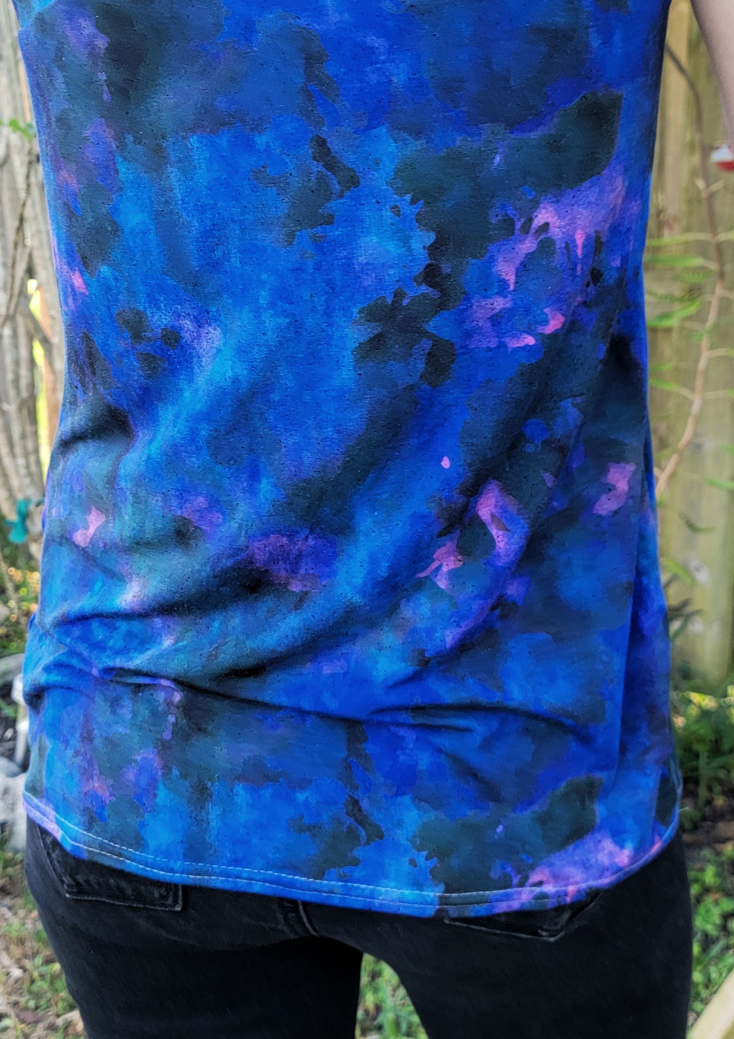 Poly Rib Knit - Ice Dye Prints - Fabric RETAIL Round WW by the yard
