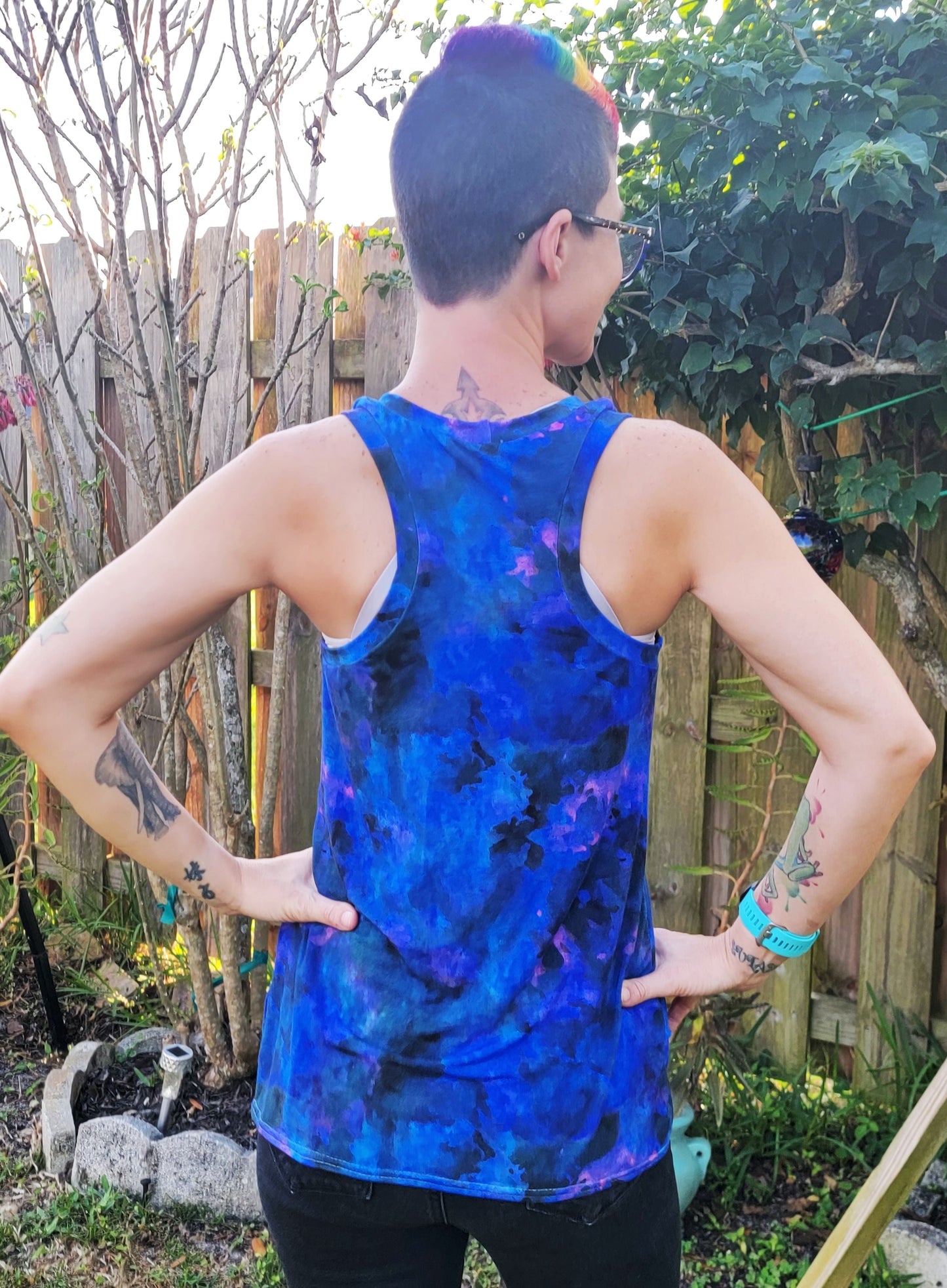 Athletic Sport Lycra - Ice Dye Prints - RETAIL Fabric Round WW by the yard