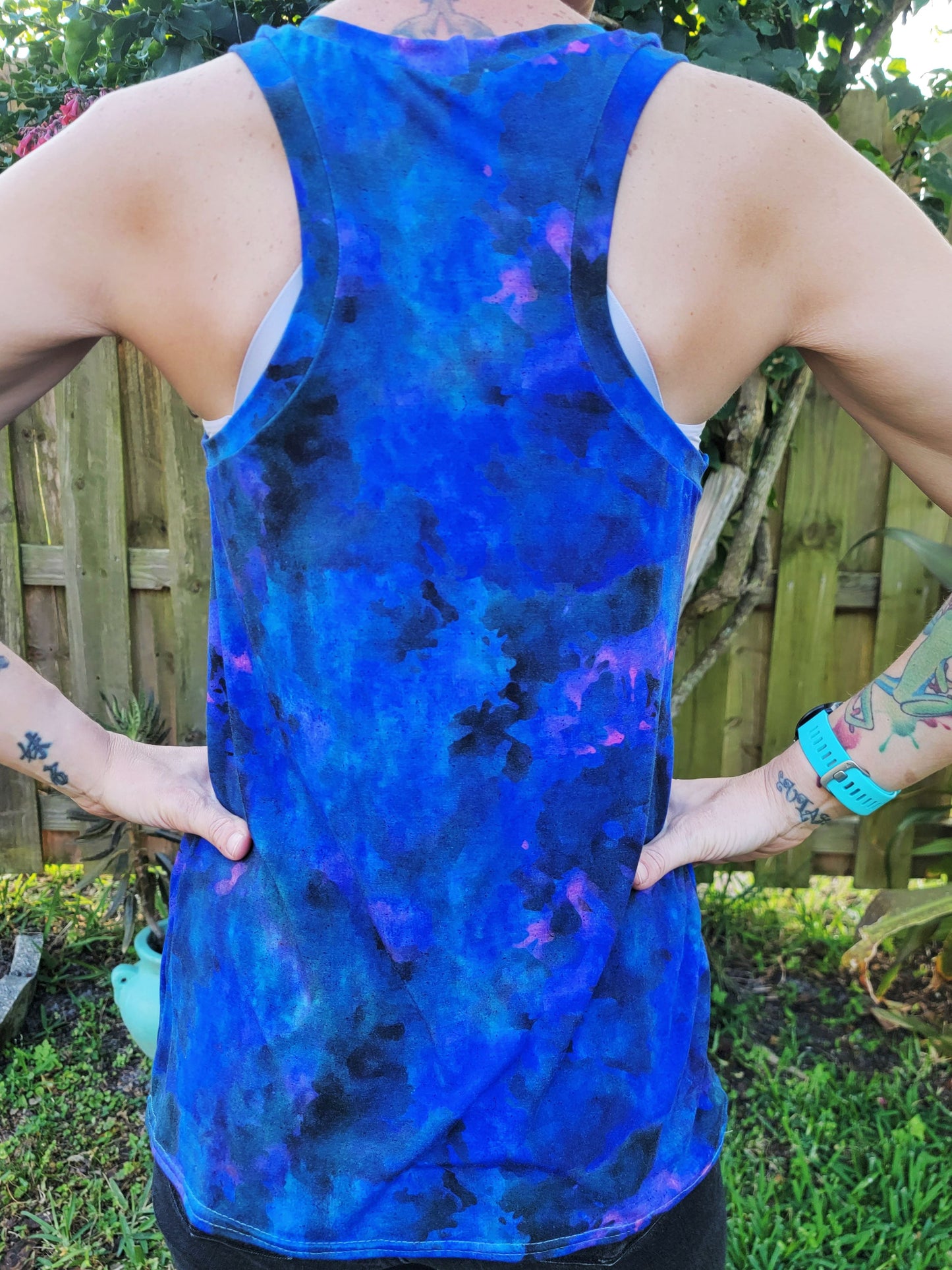 Athletic Sport Lycra - Ice Dye Prints - RETAIL Fabric Round WW by the yard