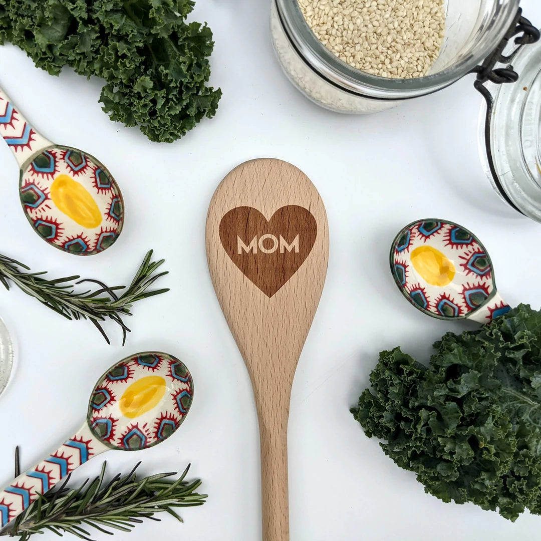 Heart Mom Wooden Spoon by North To South Designs gift