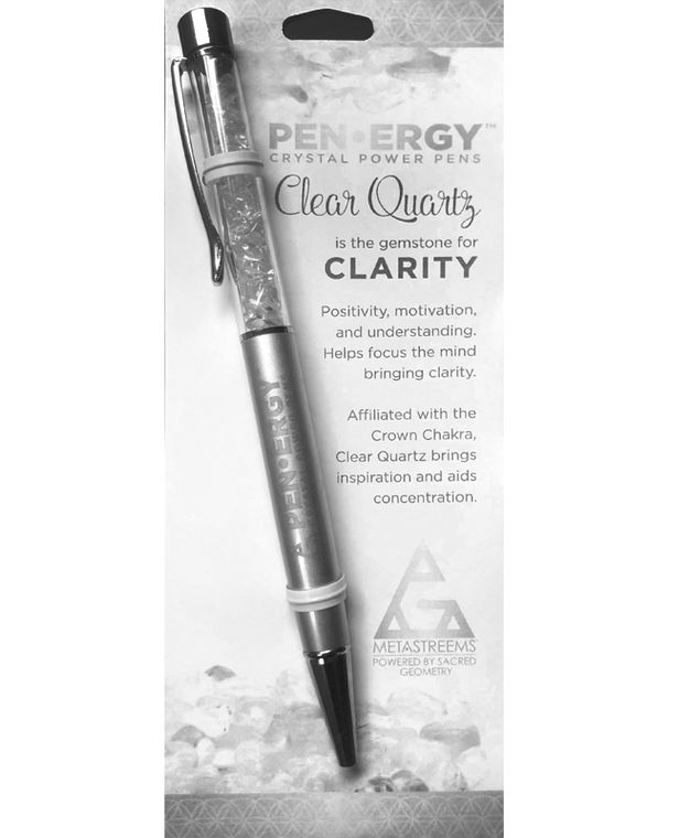 Clear Quartz Crystal PenErgy - Clarity by Metastreems stationary gift
