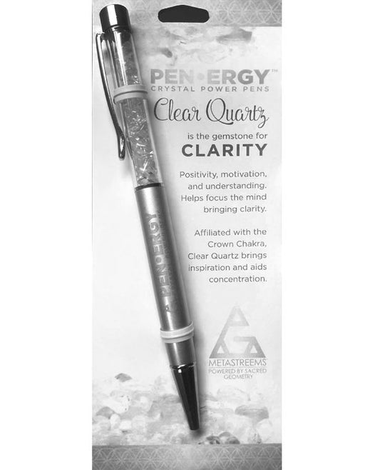 Clear Quartz Crystal PenErgy - Clarity by Metastreems stationary gift