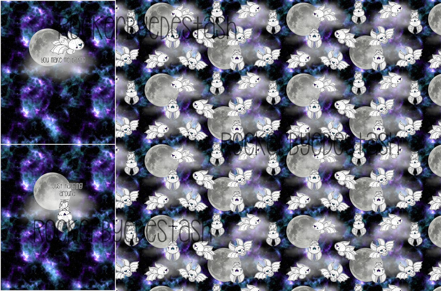 Minky - Round CC Preorder - Rerun Halloween Prints - Zombies, Skulls, Stars