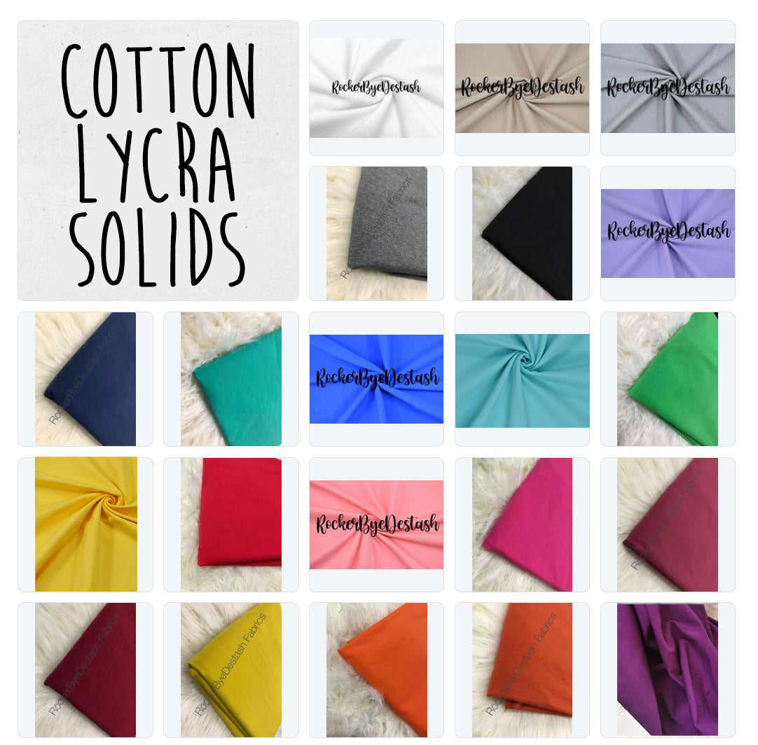 Cotton Lycra Solids - 220gsm Extra Wide - Retail